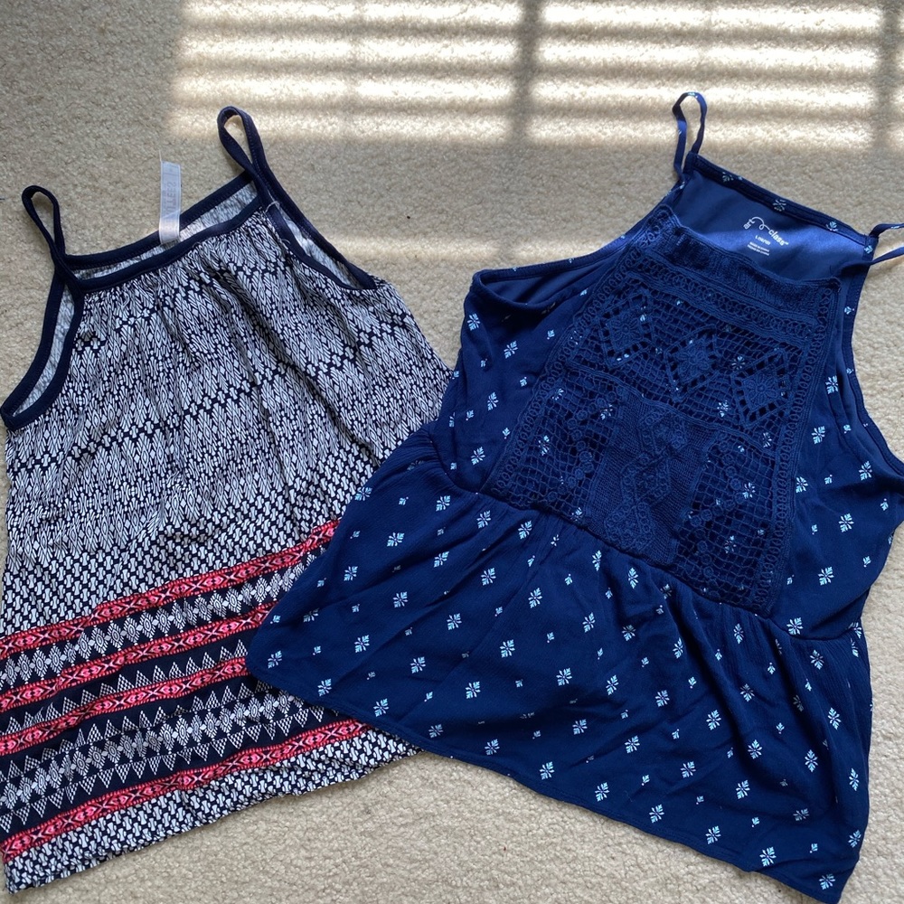 Two tank top tops